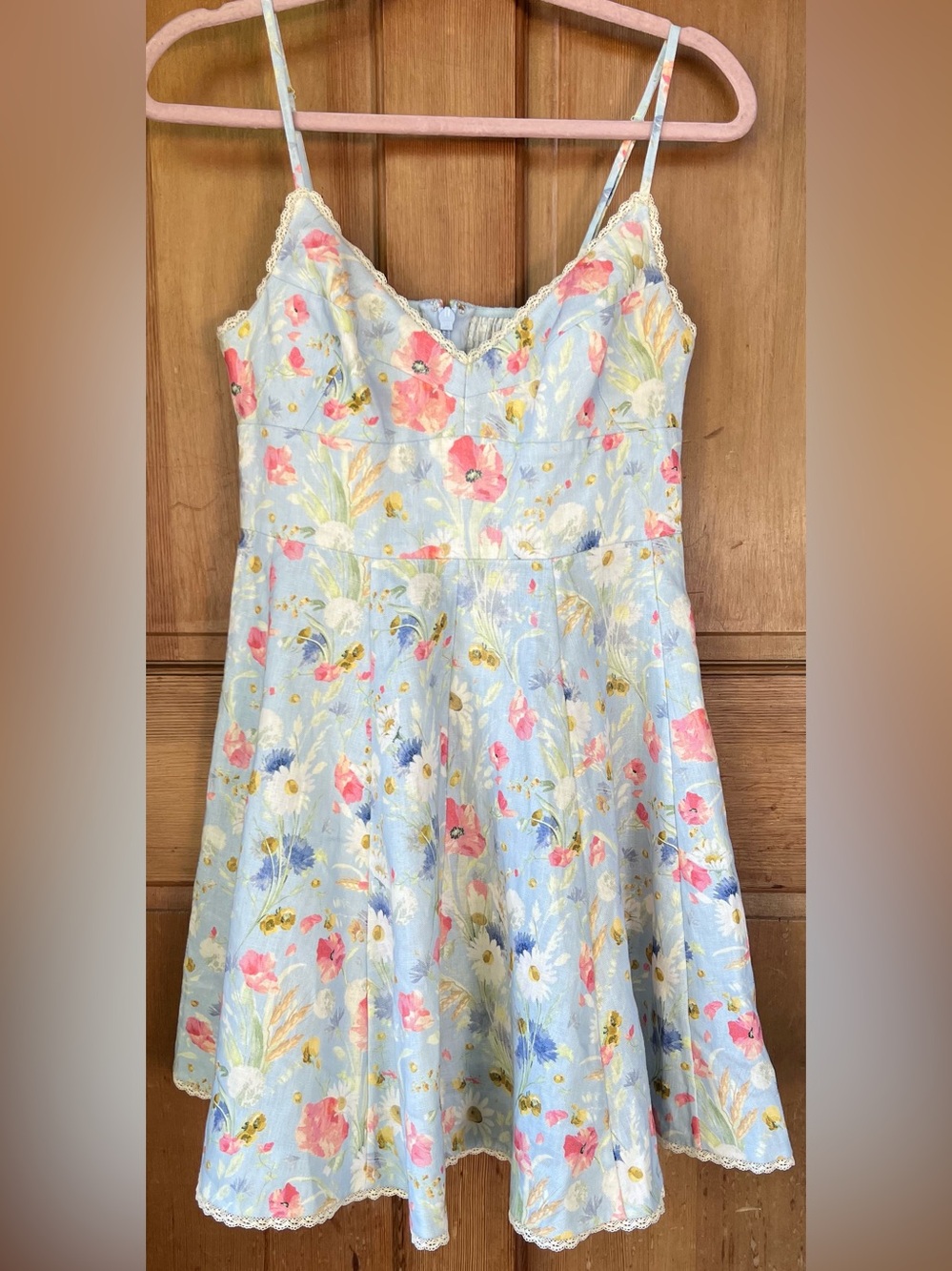 Zimmermann Lucky Picnic Floral Printed Mini Dress 2 /US 8